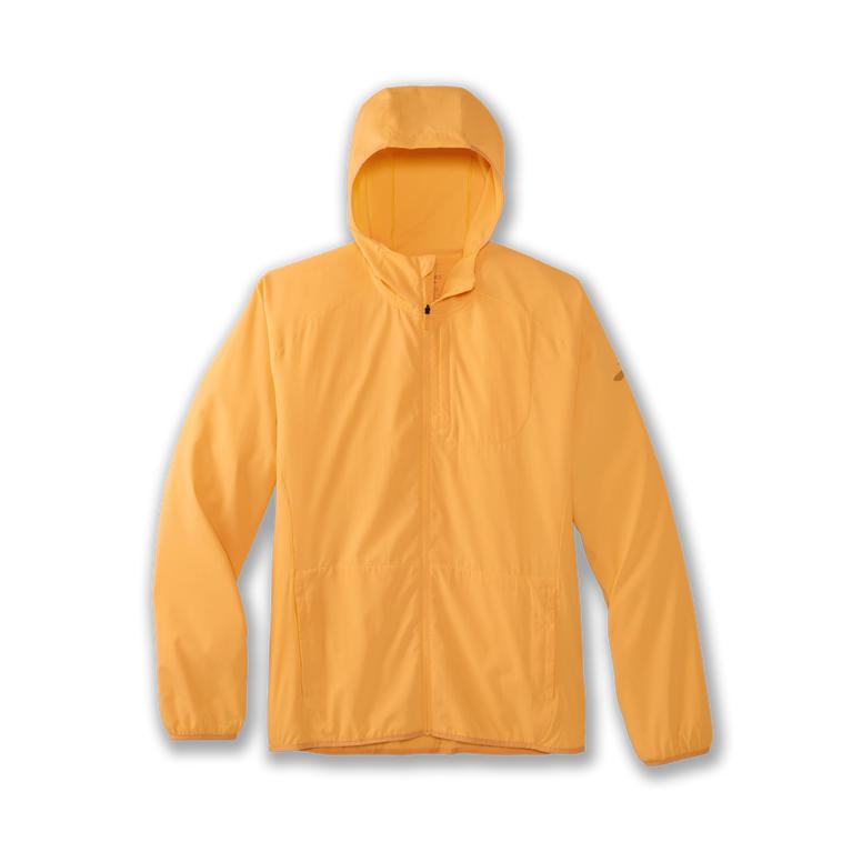 Brooks Canopy Running Jackets - Men's - Fluoro Orange (68107-GEWO)